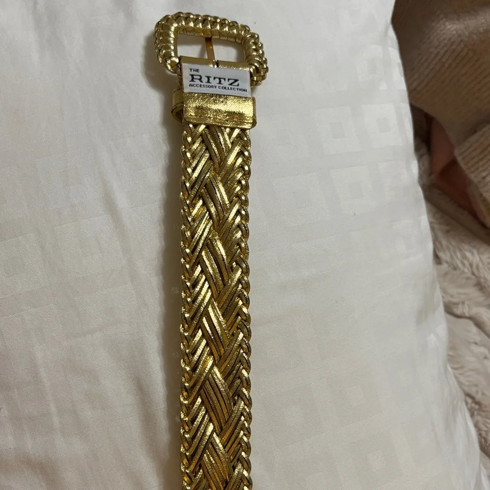 The Ritz Gold Braided Belt - Picture 3 of 3
